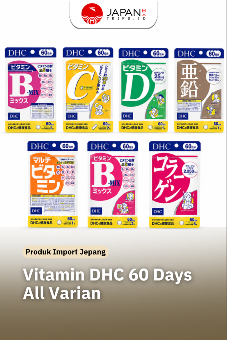 DHC VITAMIN 60 DAYS – Multivitamin, Vitamin C, Vitamin D, Vitamin Zinc, Vitamin B, Vitamin B-Mix, Vitamin Collagen