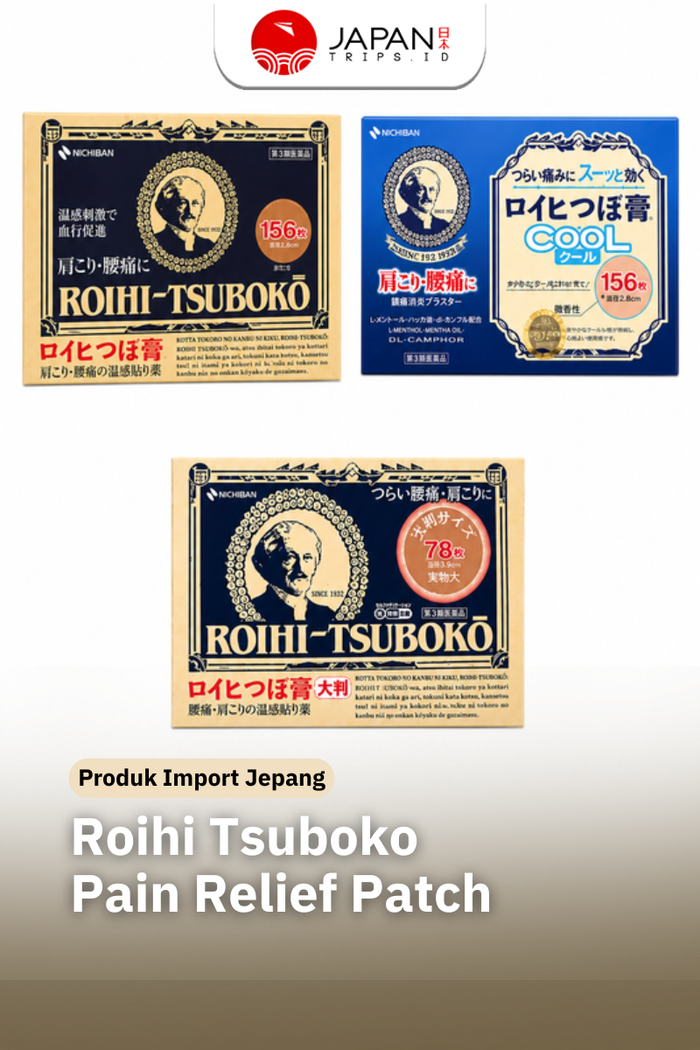 Roihi Tsuboko Pain Relief Patch Japan | Koyo Bulat Pereda Pegal & Nyeri Otot