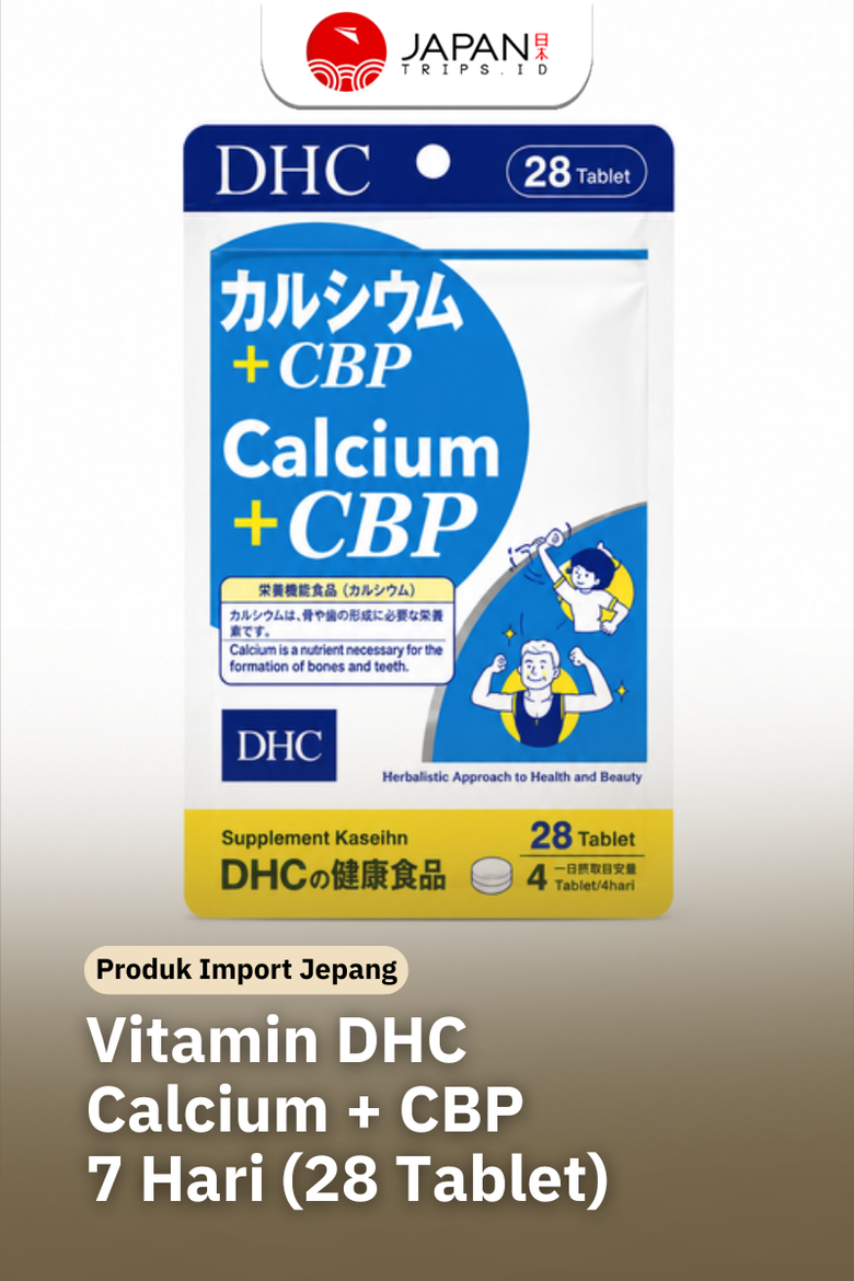 DHC Calcium + CBP / 7 Days (28 Tablet) | Suplemen Kalsium & Nutrisi Tulang