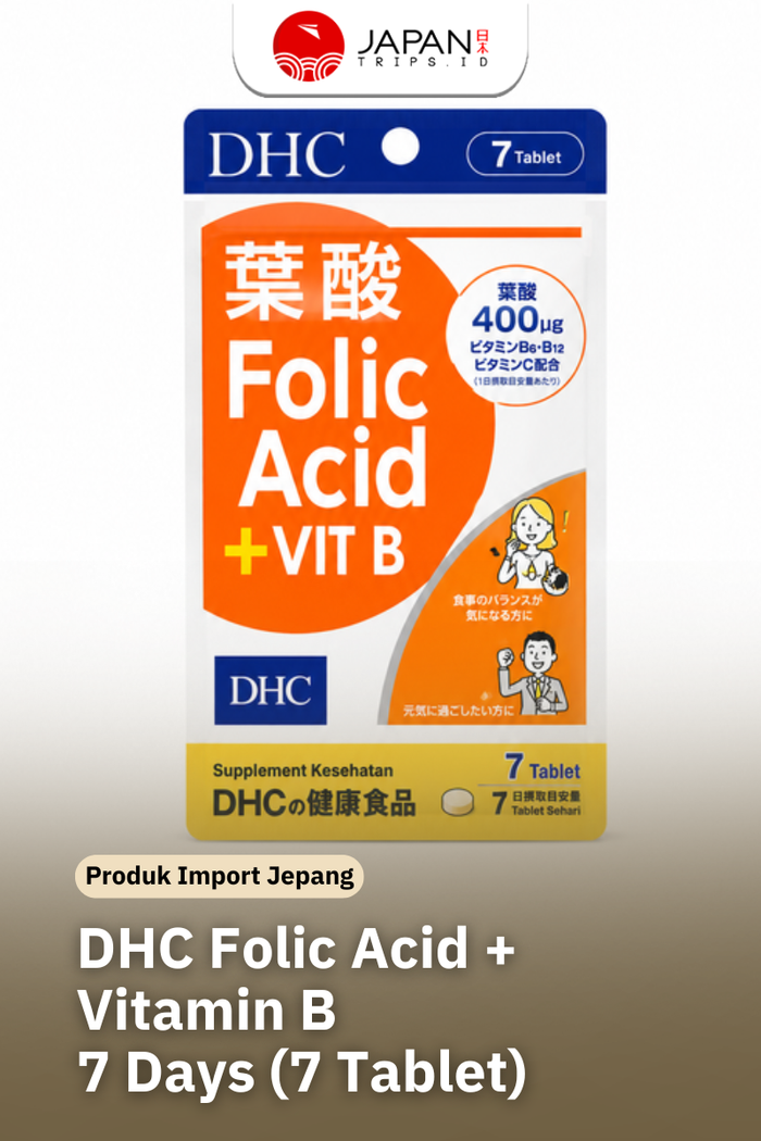 DHC Folic Acid + Vitamin B / 7 Days |  Suplemen Asam Folat & Vitamin B