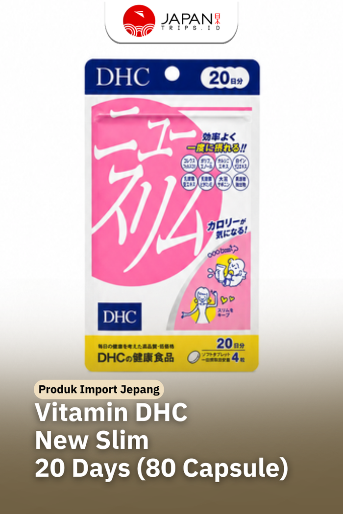 DHC New Slim 20 Hari (80 Tablet) Suplemen Diet & Metabolisme | Vitamin Jepang Asli