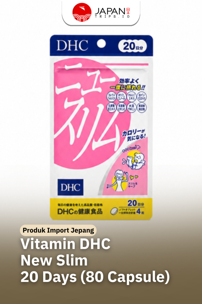 DHC New Slim 20 Hari (80 Tablet) Suplemen Diet & Metabolisme | Vitamin Jepang Asli