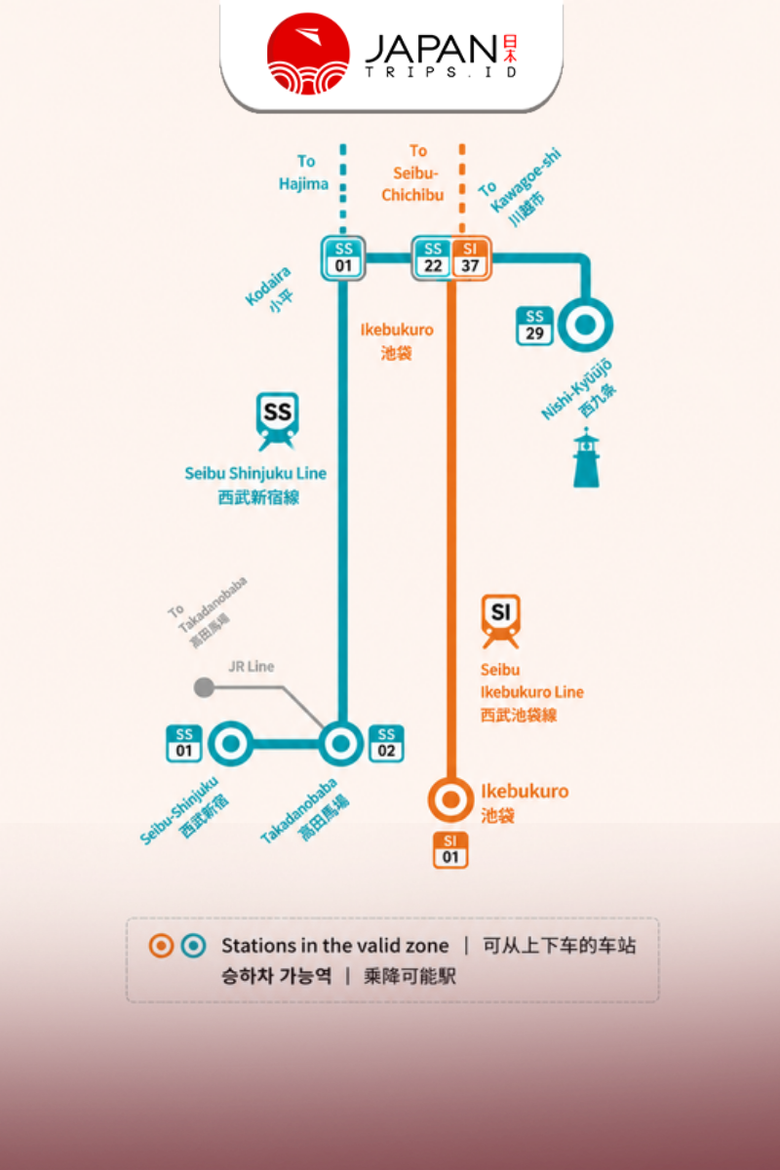 Seibu Kawagoe Pass | Tiket Seibu Kawagoe