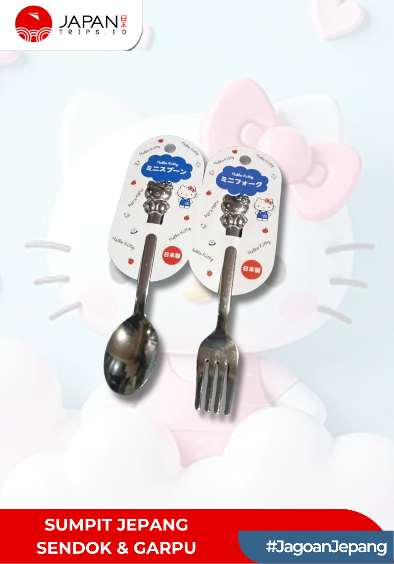 Sumpit Jepang & Sendok Garpu Hello Kitty | Produk Import Japan