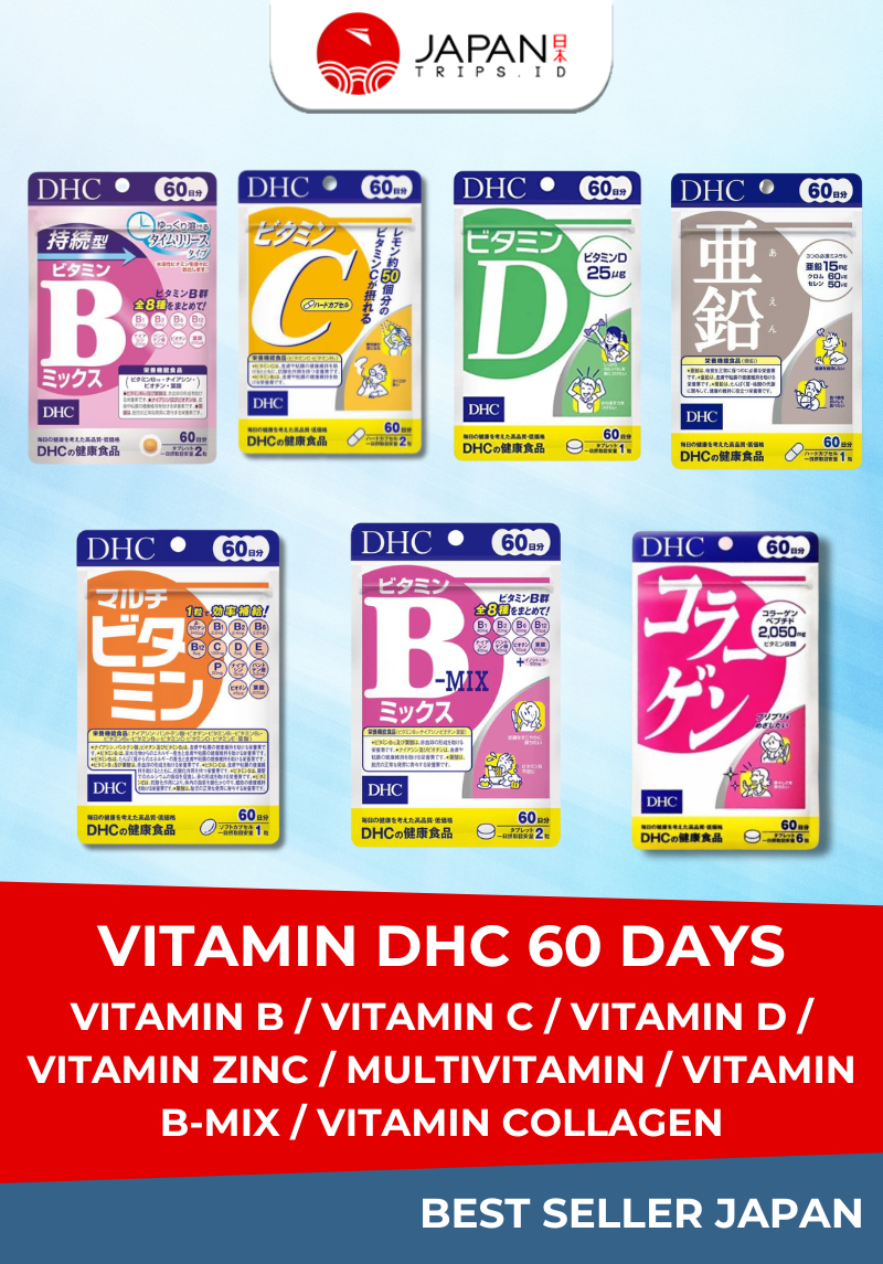 DHC VITAMIN 60 DAYS – Multivitamin, Vitamin C, Vitamin D, Vitamin Zinc, Vitamin B, Vitamin B-Mix, Vitamin Collagen