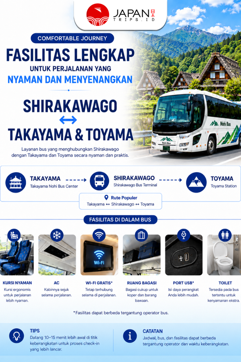 Bus Ticket Takayama – Shirakawago & Toyama | Tiket Bus Takayama – Shirakawago – Toyama