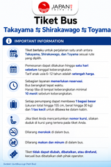 Bus Ticket Takayama – Shirakawago & Toyama | Tiket Bus Takayama – Shirakawago – Toyama