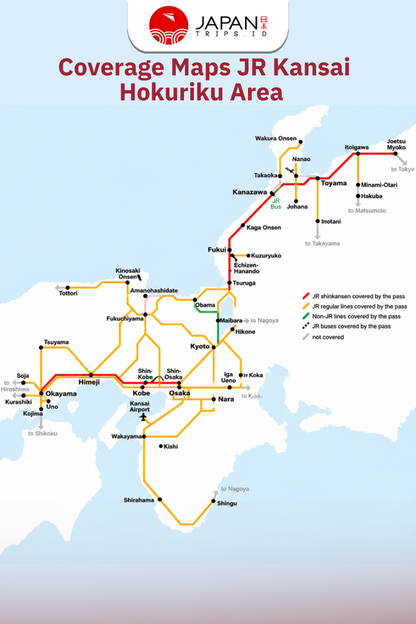 Kansai Hokuriku Area Pass 7 Days
