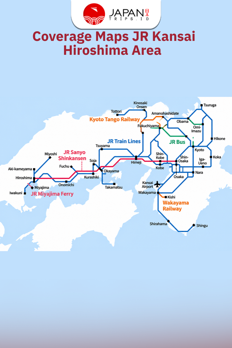 JR Kansai Hiroshima Area Pass 5 Days