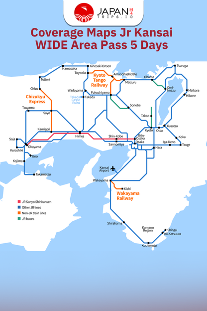 Kansai WIDE Area Pass 5 Days