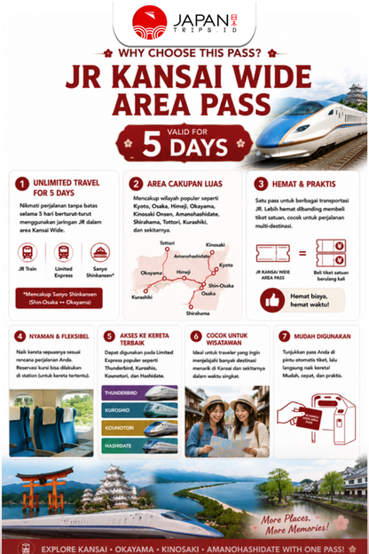 Kansai WIDE Area Pass 5 Days