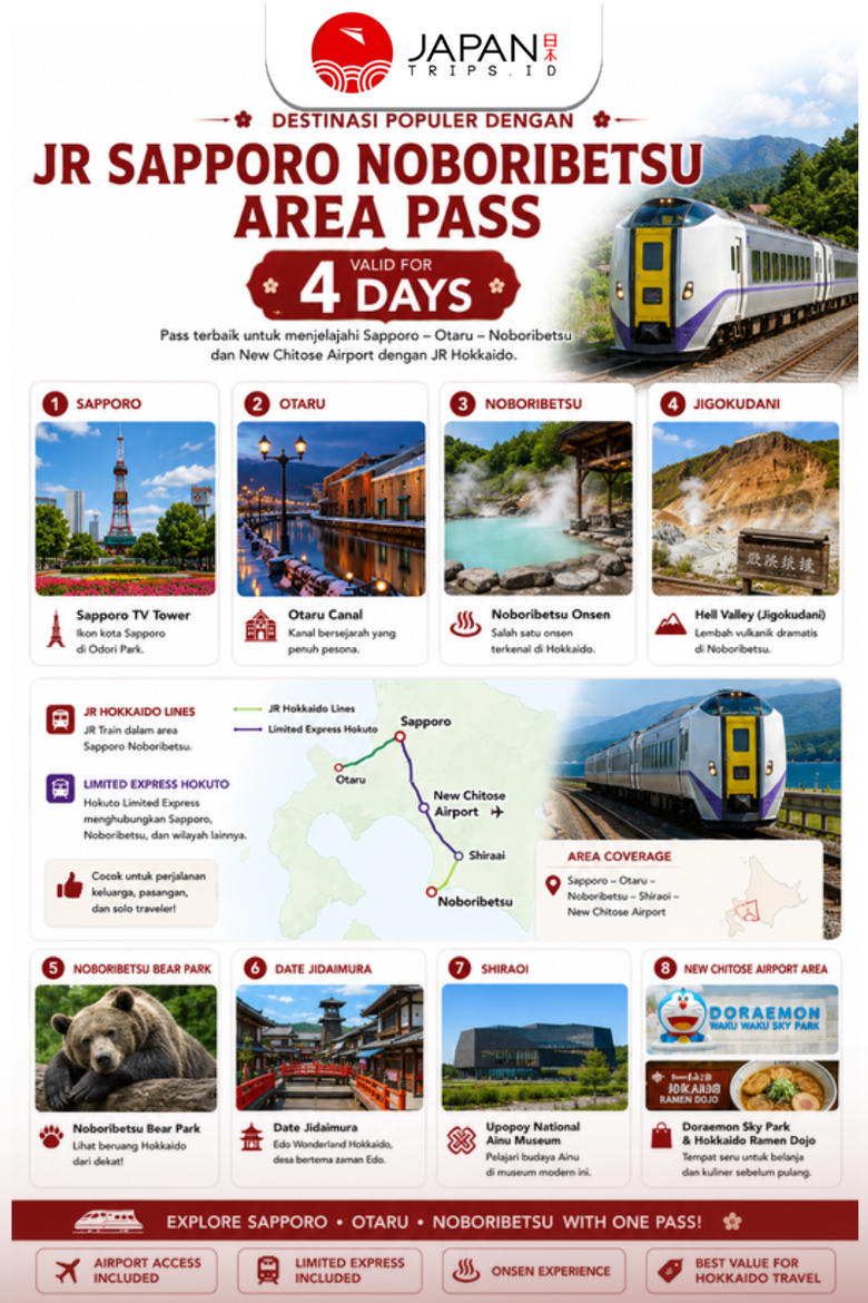Sapporo Noborisetsu Area Pass 4 Days