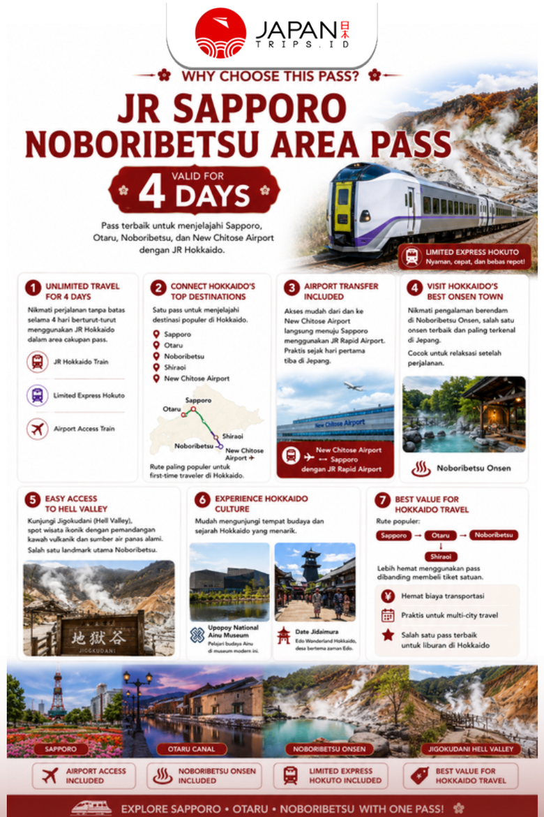 Sapporo Noborisetsu Area Pass 4 Days