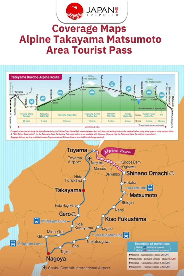 Alpine Takayama Matsumoto Area Tourist Pass 5 Hari