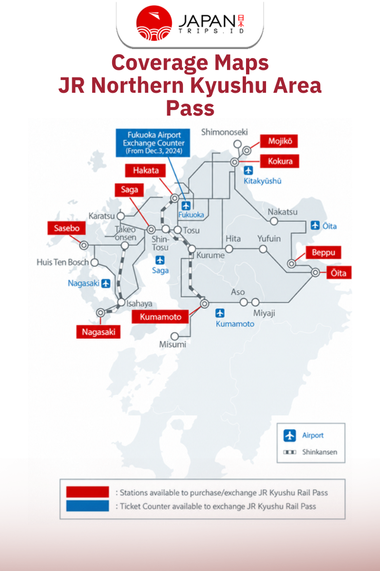 JR Northern Kyushu Area Pass 3 & 5 Days