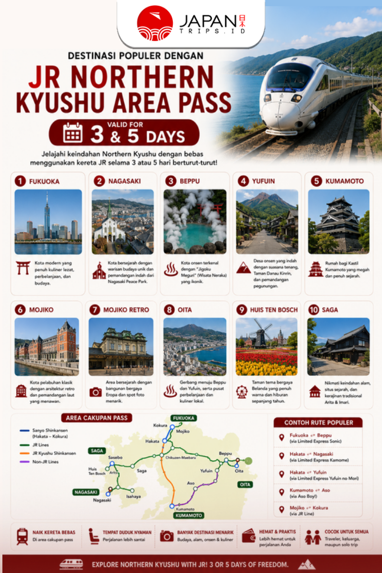 JR Northern Kyushu Area Pass 3 & 5 Days