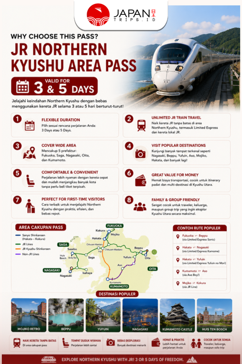 JR Northern Kyushu Area Pass 3 & 5 Days