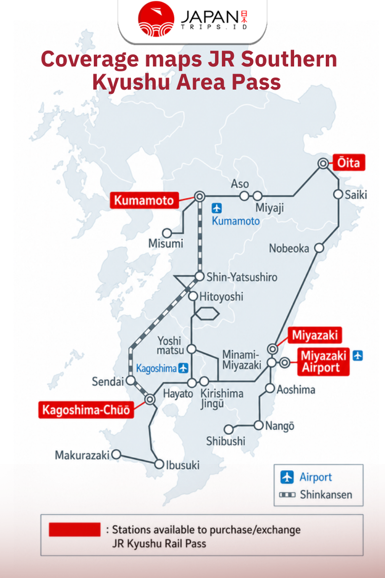 JR Southern Kyushu Area Pass 3 Days