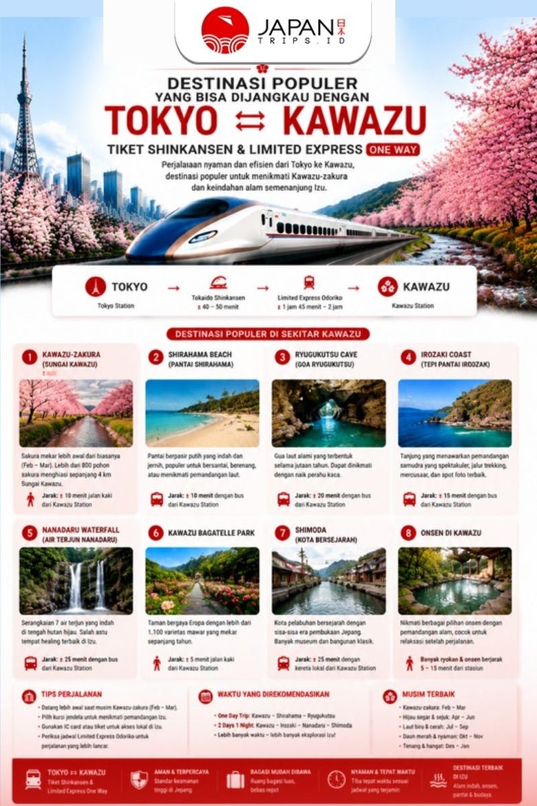 One Way Tokyo ↔  Kawazu Limited Express Odoriko