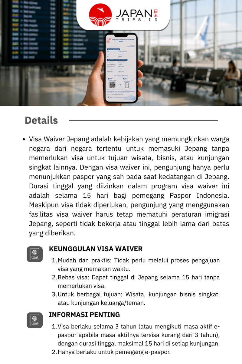 Visa Waiver Jepang | Visa Japan | Temporary Visitor | Voucher Visa Japantrips
