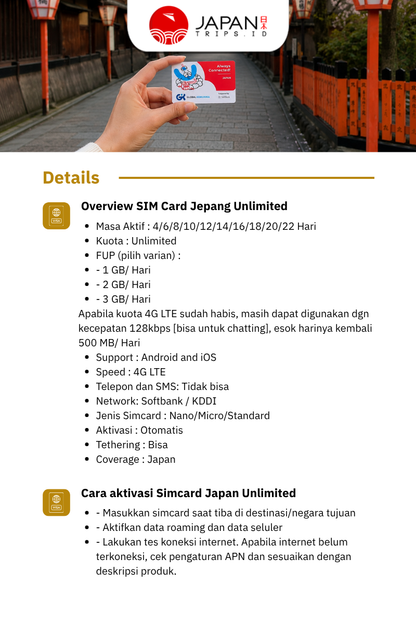 Simcard Japan Unlimited | Travel Simcard Japan