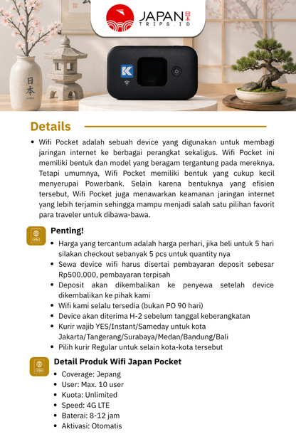 Sewa Wifi Jepang | Wifi Japan Pocket