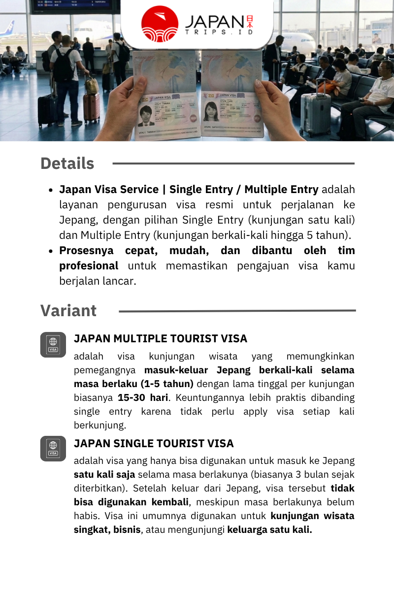 Japan Visa Service | Single Entry / Multiple Entry
