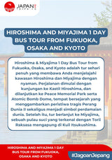Hiroshima and Miyajima 1 Day Bus Tour from Fukuoka, Osaka and Kyoto
