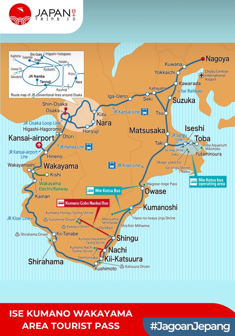 Ise Kumano Wakayama Area Tourist Pass 5 Days