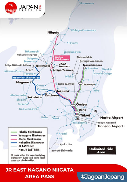 JR East Nagano-Niigata Area Pass 5 Days