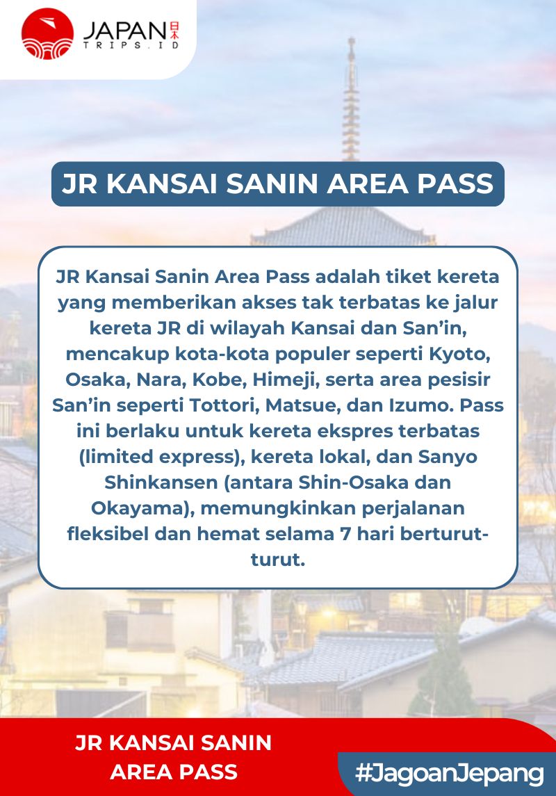 JR Kansai Sanin Area Pass 7 Hari