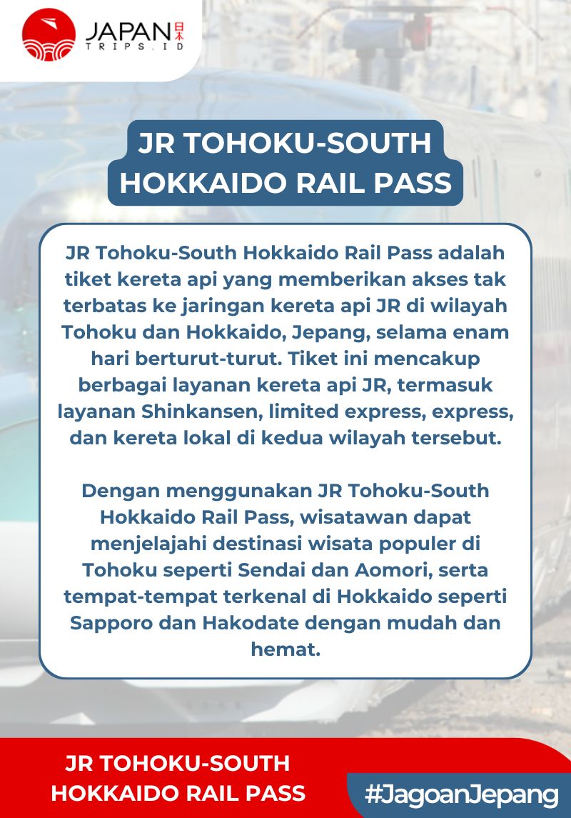JR Tohoku-South Hokkaido Rail Pass 6 Days