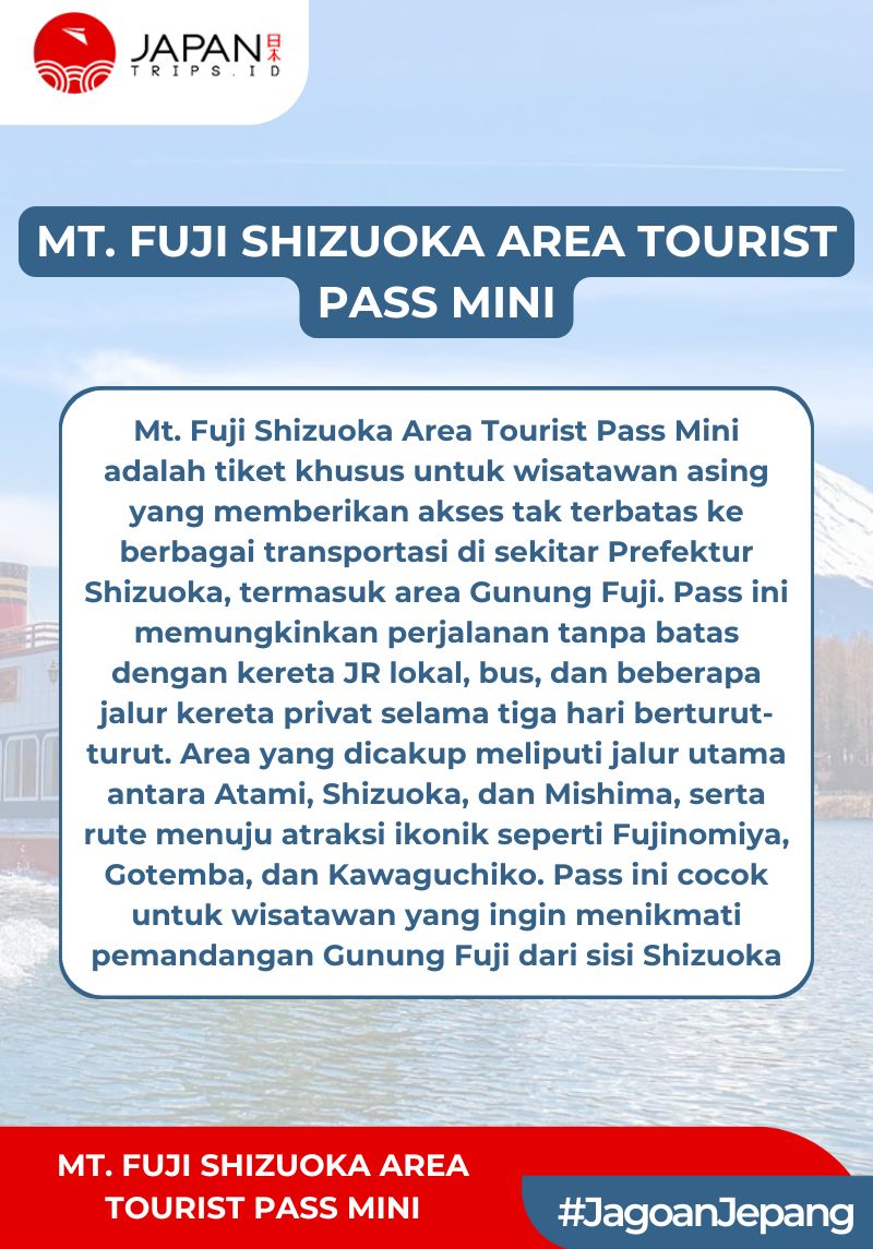 Mt. Fuji Shizuoka Area Tourist Pass Mini 3 Days