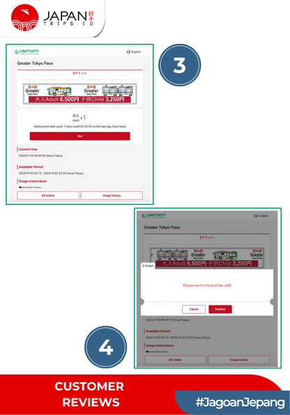 Greater Tokyo Pass 5 Days | Pass Kereta & Bus Jepang