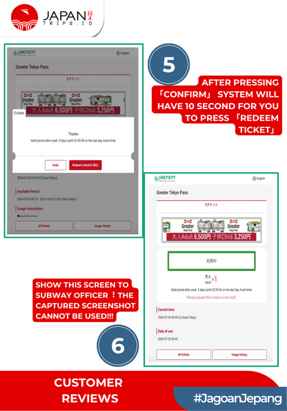 Greater Tokyo Pass 5 Days | Pass Kereta & Bus Jepang