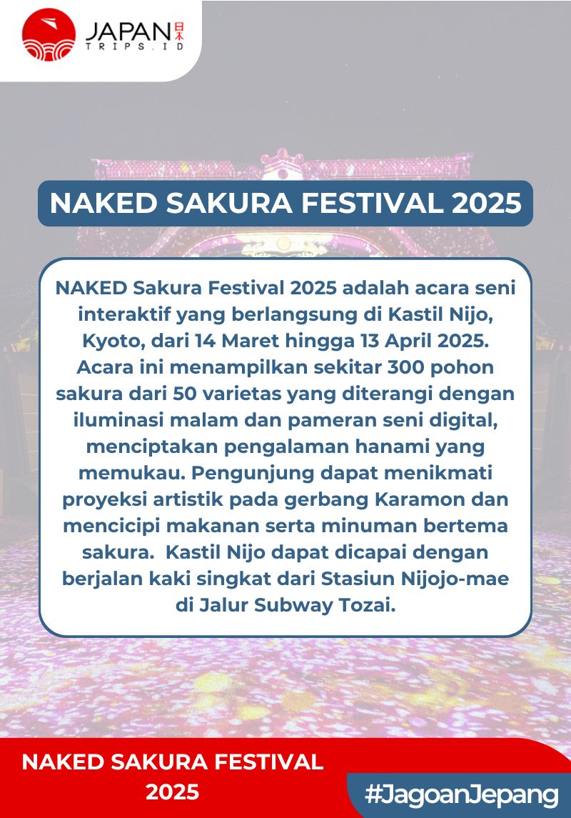 Naked Sakura Festival 2025 World Heritage Nijo Castle Admission Ticket