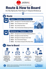 One-Way Highway Bus Ticket Nagoya ⇔Takayama/Shirakawa-go