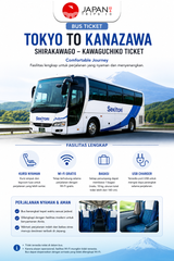 Bus Ticket Tokyo to Kanazawa – Shirakawago – Kawaguchiko Ticket