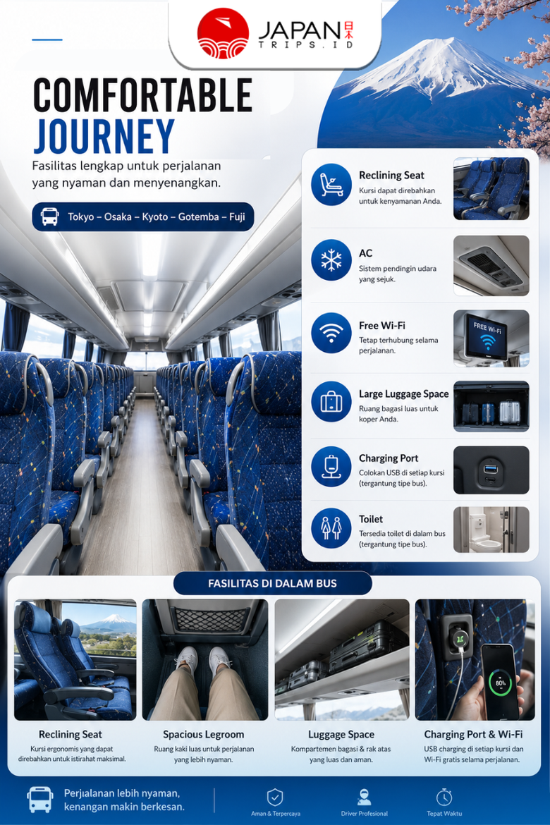 Tiket Bus Tokyo - Osaka - Kyoto - Gotemba - Fuji | Bus Japan