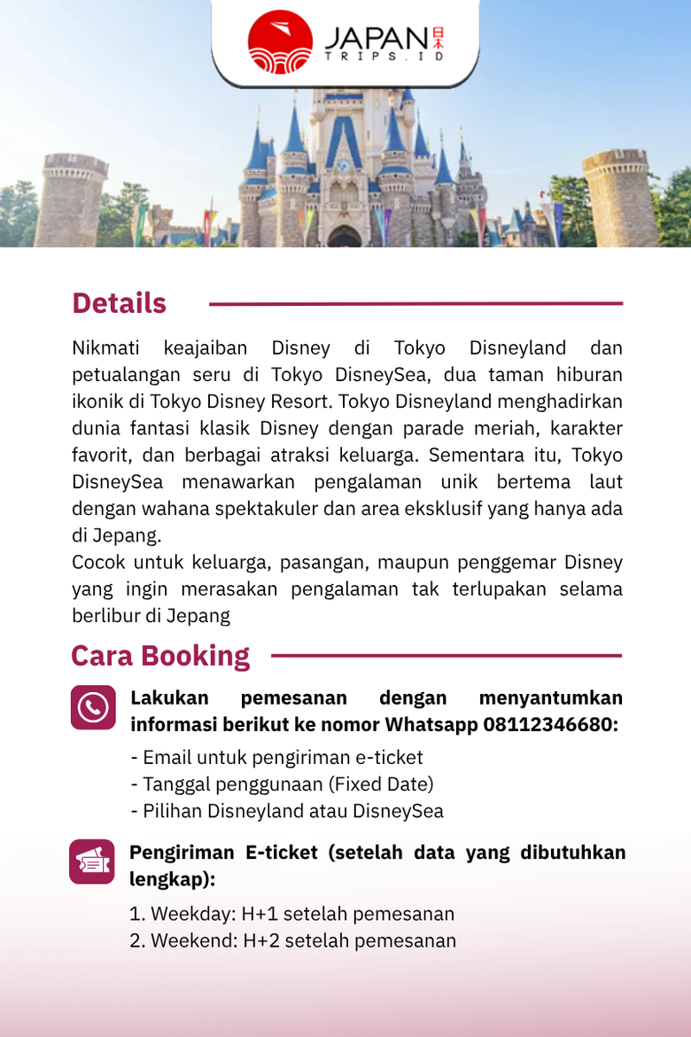 Disneysea Disneyland Tokyo Ticket | Tokyo Disney Resort