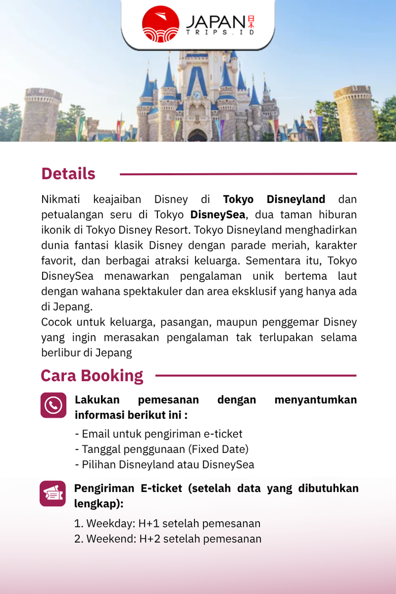Disneysea Disneyland Tokyo Ticket | Tokyo Disney Resort