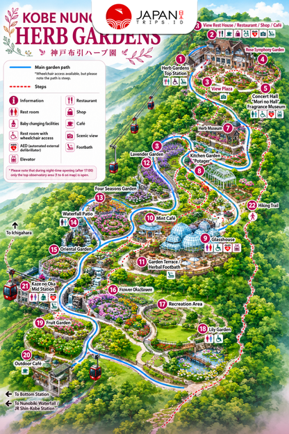 Kobe Nunobiki Herb Gardens Round-Trip Ropeway Ticket