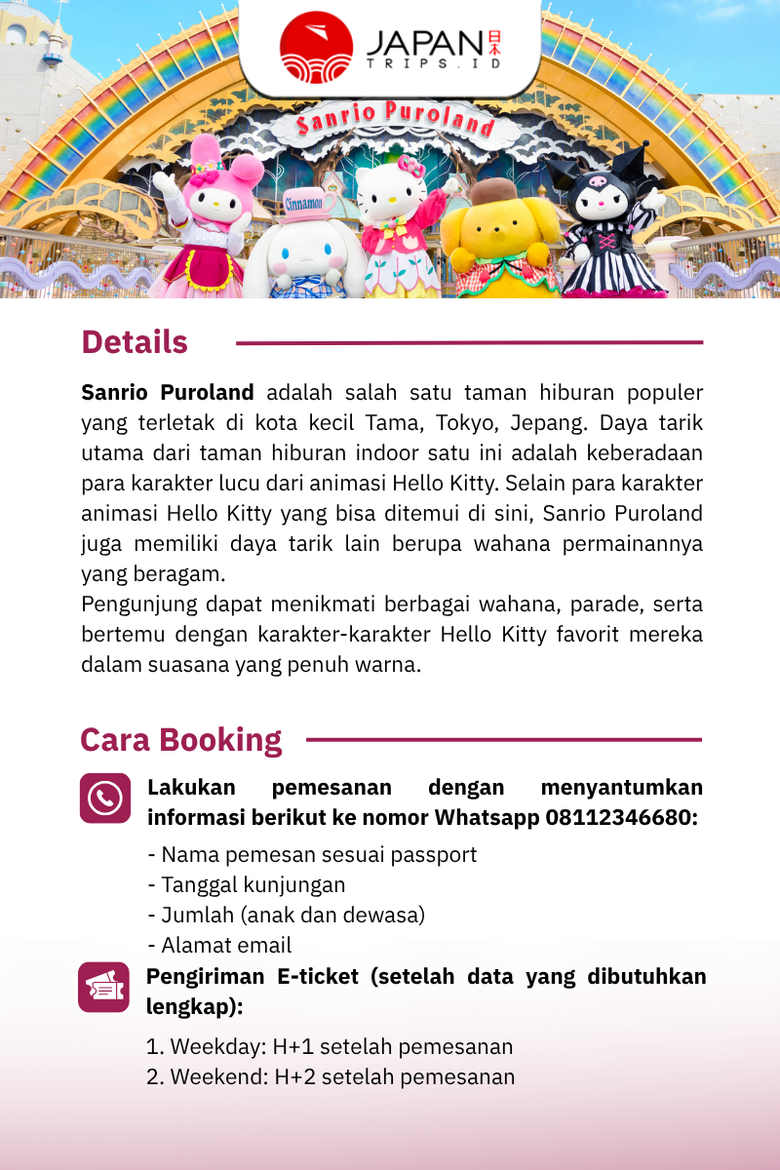 Sanrio Puroland Tokyo | Tiket Atraksi Hello Kitty