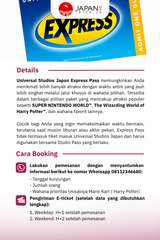 Universal Studio Japan Express Pass Standart 4 Osaka