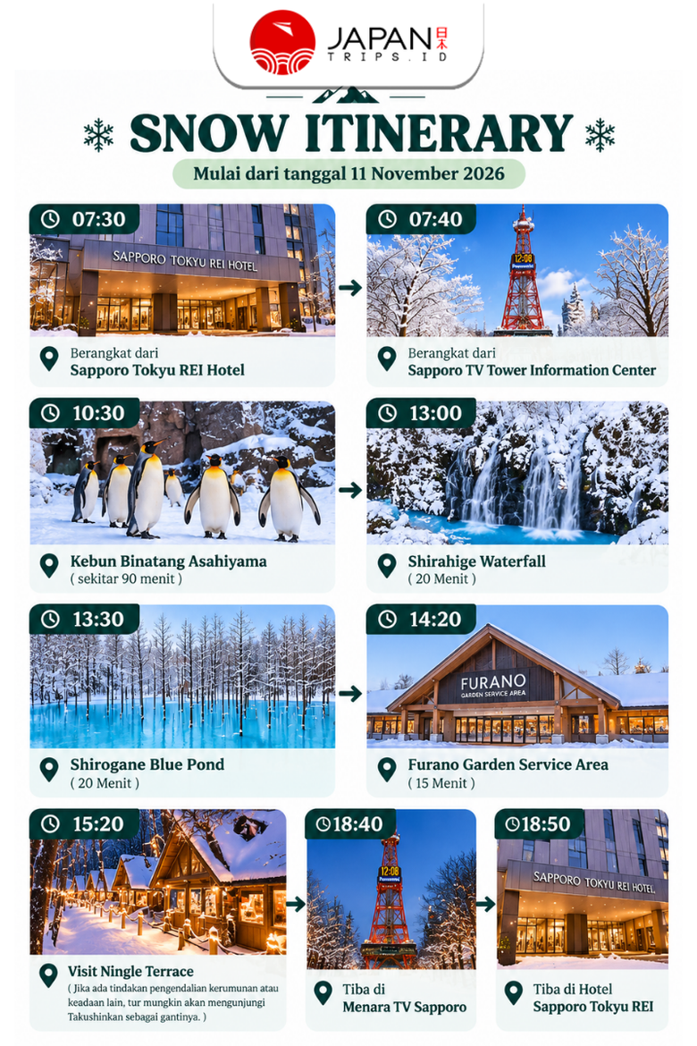 Hokkaido Furano Day Tour | Asahiyama Zoo, Shirogane Blue Pond, Shirahige Falls