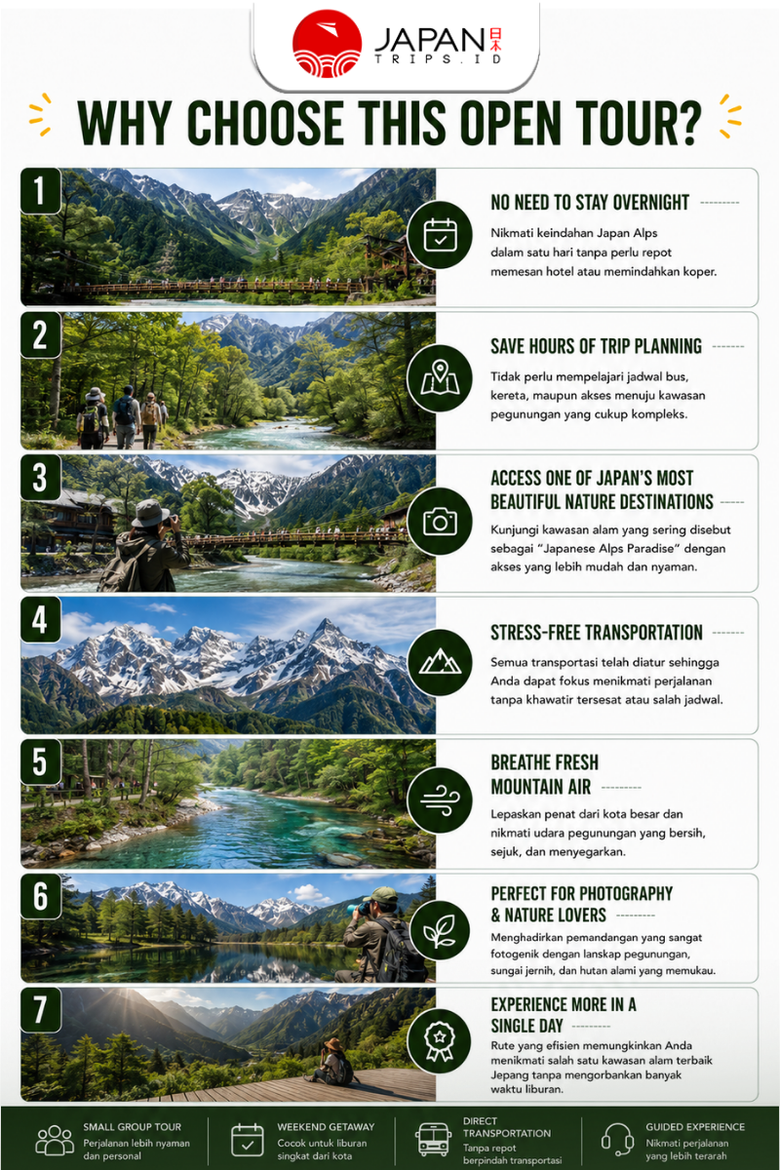 Japan Alps Kamikochi Day Tour｜Departure from Nagoya｜Nagano
