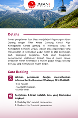 Central Alps Komagatake Ropeway Ticket | Tiket Kereta Gantung Central Alps Komagatake