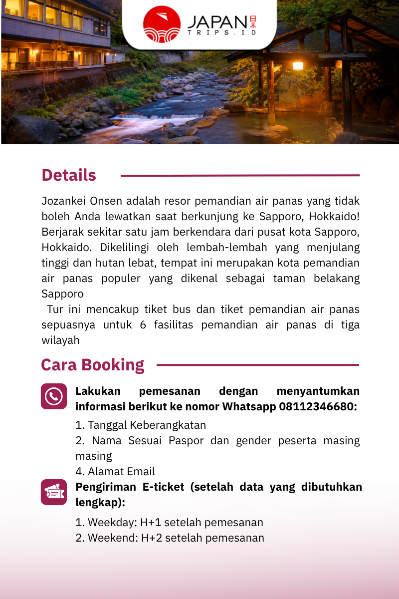 Jozankei Onsen Day Trip With Shuttle & Admission