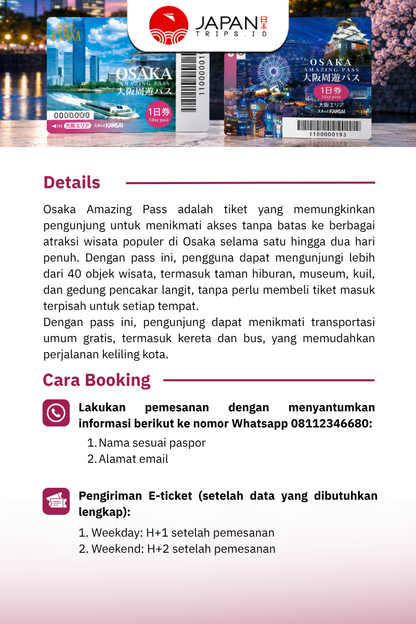 Osaka Amazing Pass | Tiket Subway dan Atraksi Jepang