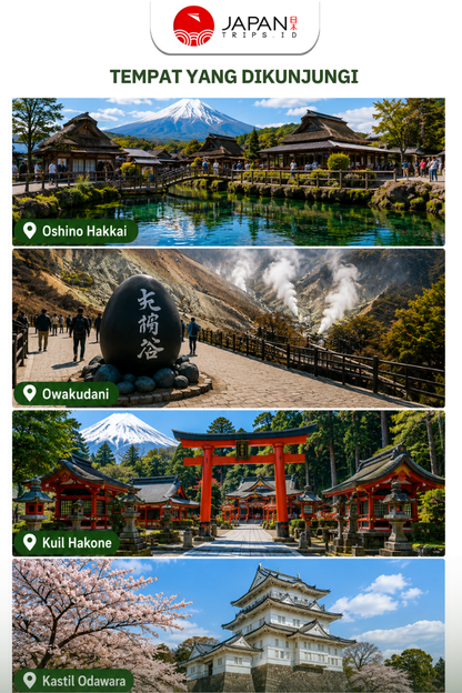 Mt. Fuji Hakone Day Tour with Gotemba, Lake Ashi Cruise & Owakudani